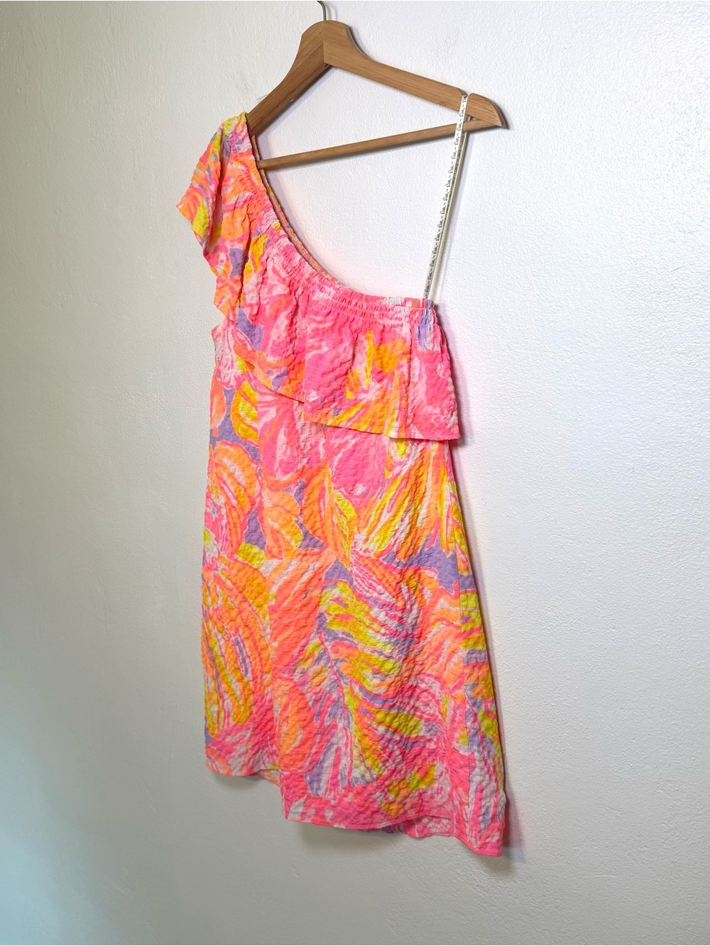 Lilly Pulitzer One Shoulder Emmeline Mini Dress Sun Splashed Women’s Size Small - Picture 11 of 16